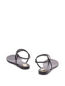 Saint Laurent Cassandre lederen string sandalen