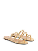Valentino Garavani Rockstud Leather Flat Sandals