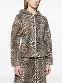 Ganni Leopard Print Organic Cotton hoodie