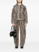 Ganni Leopard Print Organic Cotton hoodie