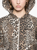 Ganni Leopard Print Organic Cotton hoodie
