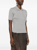 Fendi gerippter Baumwollpolo -Hemd