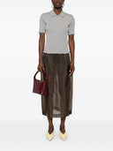 Fendi gerippter Baumwollpolo -Hemd