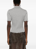 Fendi gerippter Baumwollpolo -Hemd