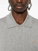 Fendi gerippter Baumwollpolo -Hemd