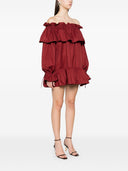 Mini abito in twill di cotone di Saint Laurent