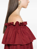 Mini abito in twill di cotone di Saint Laurent