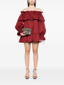 Mini abito in twill di cotone di Saint Laurent