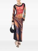 Marine Serre Draped Statue Long Dress