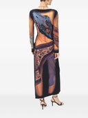 Marine Serre Draped Statue Long Dress