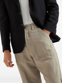 Brunello cucinelli pantalones de ajuste relajado
