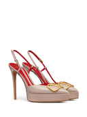 Valentino Garavani V Logo Signature Leather Pumps