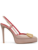 Valentino Garavani V Logo Signature Leather Pumps