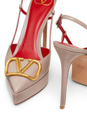 Valentino Garavani V Logo Signature Leather Pumps