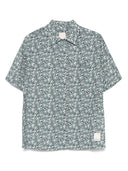 Emporio Armani Printed Linen Blend Shirt