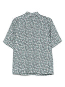 Emporio Armani Printed Linen Blend Shirt