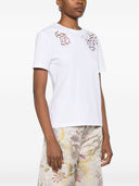 Ermanno Scervino Lace Detail Cotton T -skjorte