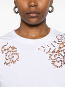 Ermanno Scervino Lace Detail Cotton T -skjorte