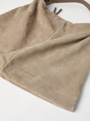 Brunello Cucinelli Suede Swing Hobo Bag