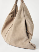Brunello Cucinelli Suede Swing Hobo Bag