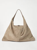 Brunello Cucinelli Suede Swing Hobo Bag