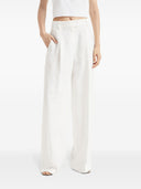 Brunello Cucinelli Linen Trousers With Shiny Details
