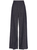 Brunello Cucinelli Wide Smart Cotton Denim Effect Trousers