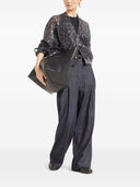 Brunello Cucinelli Wide Smart Cotton Denim Effect Trousers
