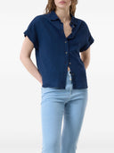 Camicia di miscela di lino chiusa