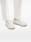 Brunello Cucinelli Suede Sneakers avec des détails brillants