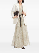 Brunello Cucinelli Ethnic Print Organza Silk Long Dress