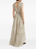 Brunello Cucinelli Ethnic Print Organza Silk Long Dress