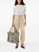 Ganni Organic Cotton Xxl Tote Bag