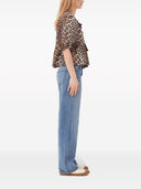 Ganni 유기농면 Peplum 상단