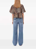 Ganni 유기농면 Peplum 상단