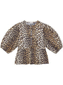 Ganni 유기농면 Peplum 상단