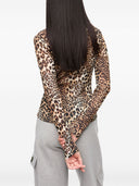 Camiseta de estampado de leopardo de Ganni