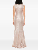 Norma Kamali Fishtail Shirred Long Dress