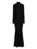 Norma Kamali Fishtail Lace Long Dress