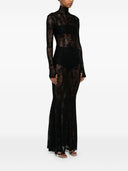 Norma Kamali Fishtail Lace Long Dress