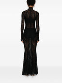 Norma Kamali Fishtail Lace Long Dress
