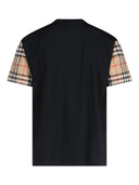 Burberry Check Motif Cotton T Shirt