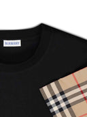 Burberry Check Motif Cotton T Shirt