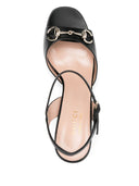 Gucci Lady Horsebit Leather Sandals