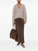 Soft Goat Cashmere V Necked Cardigan