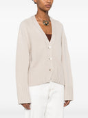 Soft Goat Cashmere V Necked Cardigan