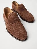 Brunello Cucinelli vevet semsket Penny Loafer