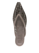 Brunello Cucinelli Abstract Embroidered Suede Slingback Ballet Flats