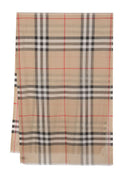 Burberry Giant Check Wool And Silk Scarf