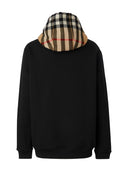 Burberry Check Motif Cotton Hoodie